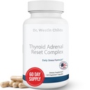 Dr. Westin Childs - Schilddrüse Adrenal Reset Complex | Herbal Support Supplement mit Glandulars & Rhodiola (Adaptogene) für Stress, Cortisol, Fatigue, Energie in Frauen mit Hypothyreose 120 Ct