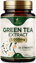 Grüner Tee Extrakt Kapseln 1000 mg - Standardisiert 45% EGCG & 98% Polyphenole - 3X Stärke Grüner Tee Pillen für natürliche Energie - Unterstützt Herzgesundheit, Kräuterergänzung, Vegan, Non-GMO - 60 Kapseln