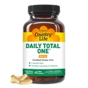 Country Life Daily Total One Multivitamin, Iron Free Einmal täglich Multivitamin & Multimineral Complex, Vitamine A, C, D, einschließlich Coenzyme B-Vitamins, unterstützt Energiemetabolismus, 60 Vegan Kapseln