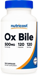 Nutricost Ox Bile Capsules 500mg par portion (120 capsules) - Sans gluten et sans OGM