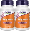 JETZT Ergänzungen, Melatonin 3 mg, Free Radical Scavenger*, Healthy Sleep Cycle*, 90 Chewable Lozenges (Pack von 2)