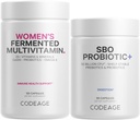 Codeage Tägliche Immunsystem Unterstützung Multivitamin für Frauen + Probiotics Bundle