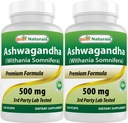 Best Naturals Ashwagandha Extract 500 Mg 120 Kapseln (Pack von 2)
