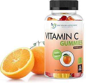 Vitamin C Gummi für Erwachsene und Kinder - 80mg Vit C Per Serving ascorbic Acid - Pectin basierte Gummy Immununterstützung mit No High Fructose Corn Syrup, Gluten oder künstliche Süßungsmittel - 60 Gummie