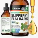 BIO KRAUTER Slippery Elm Bark Tincture - Pure Slippery Elm für Damen und Herren - 4 Fl.Oz. 56 Tage der Versorgung - Throat & Voice Support - Vegan Liquid Drops for Lungs - Respiratory & Digestive Health