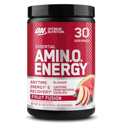 Optimum Nutrition Amino Energy - Pre Workout mit grünem Tee, BCAA, Aminosäuren, Keto Friendly, Green Coffee Extract, Energy Powder - Fruit Fusion, 30 Portionen (Packaging May Vary)