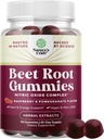 Flow Boosting Beet Root Gummies - belebende Rübengummis für Erwachsene Nitric Oxide Energy & Heart Health Support mit Grapeseed Pomegranate & Vitamin B12 - Vegan Non-GMO & Gluten Free (45 Portionen)