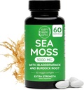 Happy Healthy Hippie Sea Moss Gel Kapseln 3.000 mg (1 Täglich) – Immunität, Energie Boost & Digestive Unterstützung | Wildcrafted Irish Seamoss Pills, Burdock Root, Bladderwrack | Made in USA, Vegan, 60 Ct