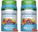 Nature's Truth Ashwagandha Gummies | 60 Tropical Flavor Gummies | Vegan, Non-GMO, & Gluten kostenlose Ergänzung