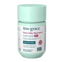 True Grace One Daily Women’s Multivitamin 40+ Fermented Minerals, Organic Adaptogens & Pilze Energie, Immune, Knochenunterstützung - Non-GMO - Eisen, Gluten & Soy Free - 30 Vegan Tablets