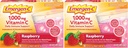 Emergen-C (30 Zähler, Himbeer Geschmack, 1 Monat Nahrungsergänzungsmittel Fizzy Getränk Mix mit 1000mg Vitamin C, 0.32 Unze Packets, Koffeinfrei (Pack von 2)
