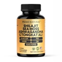 Shilajit 10.000mg, Irish Sea Moss 2000mg, Ashwagandha 3000mg, Tongkat Ali 30.000mg, Boron, Magnesium, PQQ & Mehr | 60 Kapseln - 30 Tage Supplys Fulvic Acid Veg Kapseln| Vegan| Gluten Free | Non-GMO