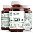 Natürliche Nutra Vegan Methyl B12 1000mcg, Herz-Gesundheit und Energie-Booster-Ergänzung, Glutenfrei, Unterstützung Energiewende, Verbesserung der Immunantwort, Hilfe Gehirnfunktion, 100 Vegan Lozenges