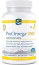 Nordic Naturals ProOmega 2000, Lemon Flavor - 2150 mg Omega-3 - 60 Soft Gels - Ultra High-Potency Fish Oil - EPA & DHA - Fördert Gehirn, Auge, Herz und Immune Gesundheit - Non-GMO - 30 Servietten