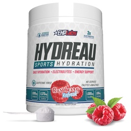 EHP Labs Hydreau Elektrolyte Pulver Kein Zucker - Hydration Pulver für Endurance & Energie - Elektrolytpulver für Männer & Frauen - Zuckerfreie Elektrolyte - Raspberry Refresh (40 Serves)