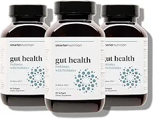 Smarter Nutrition Gut Health Probiotics mit Präbiotika - 100% Soil-Based Strains mit MCT-Öl für Verdauung, Immune Health, Gut Microbiome - Vegetarisch - 180 Count(Pack von 3) - 90-Day Supply