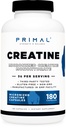 Primal Creatine Monohydrat (3.000 Mg, 180 Caps) - Mikronisierte Creatine-Ergänzung, 750mg Pro Capsule, Groß für Preworkout und Recovery - Glutenfrei, Non-GMO
