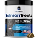 Wild Alaskan Lachsöl für Hunde - Hunde Skin und Mantel Ergänzung - Shedding & Itch Relief für Hunde - Omega 3 Fischöl für Hunde Chews - 120 Hunde Allergy Chews - Hunde Shedding Supplement - Hunde Vitamine