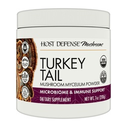 Host Defense Turkey Tail Mushroom Powder - Verdauungshilfe für Gesundheit und Immunreaktion - Pilzergänzung für Gastrointestinal & Gut Microbiome Unterstützung - 7 oz (133 Servierungen)*