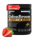 ColonBroom Premium Powder Supplement (Strawberry) - Colon Broom Psyllium Husk Fiber Powder Drink - Glutenfrei, Non-GMO Colon Cleanse für Bloating Relief & Gut Health, 50 Portionen