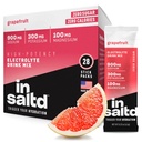 INSALTDTM Sugar Free Electrolytes Pulver-Packets mit No Stevia Nachgeschmack | High-Potency Hydration Packets | Keto Electrolyte Drinks | Intermittent Fasting Drink Mix | 28 Pack (Grapefruit)