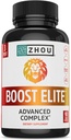 Zhou Boost Elite - Energieergänzung, natürliche Muskelunterstützung Pillen für Männer mit Tribulus, Fenugreek, Ginseng und Maca - 90 Veggie Kapseln