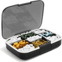 Extra große Pille Organizer Jumbo Medizin Organizer Box mit Etiketten Pille Fall große Kapazität Tragbare Pillenspender Reise Pillenhalter Feuchtigkeitsproof Medikamente Speicher Vitamin Supplement Container