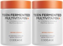 Codeage Teen Multivitamin Supplement – Tägliche Vitamine und Mineralstoffe für Teen Boys und Girls – Organische Ganze Lebensmittelformel mit Omega-3 und Vitaminen A bis K - 2 Pack