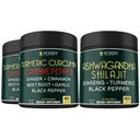 Bundle 7in1 Turmeric Curcumin & 5in1 Ashwagandha Shilajit Ergänzung