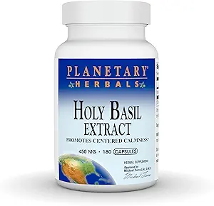 PLANETAR HERBALS Heilige Basilikum-Extrakt, Fördert zentrierte Beruhigung, 180 Graf