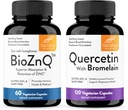 Sandhu's Zink-Ergänzung mit Ionophores mit Superior Absorption & Quercetin mit Bromelain 1000mg pro Servieren Bioflavonoids Supplement Complex| unterstützt Immun- & Respiratorische Gesundheit