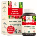 Artery Plaque Removal Formula | 4-Element All-Natural Supplemento per sostenere la pressione sanguigna, colesterolo sano e cuore Rhythm | 90 Easy-to-Swallow Capsule | di Sana Herbal