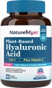 Hyaluronsäure-Ergänzung, mit Vitamin C, 250mg Pflanzen-Based HA, 90 Vegan-Kapseln, für Haut und Augen, Kollagenproduktion, einfach absorbierbar