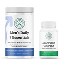 Daily 7 Essentials & Adaptogen Complex Bundle - Komplette Multivitamin Pack- und Spannungsanpassungsunterstützung für die optimale Gesundheit von Männern