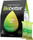 Bebetter Organic Electrolytes Pulver-Packets | Täglich Elektrolyt-Getränk-Mix | Bio Kokoswasser | Keine künstlichen Aromen | Zucker Kostenlose Hydration-Packets | Non-GMO | 22 Sticks Pack (Coconut und Lime)