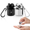 Tragbare Schlüsselanhänger Pillenhalter - diskrete wasserdichte Mini Pillen-Containerträger mit starken Karabinern für Taschentasche Reisetaschen - Aluminiumlegierung Pille Fob Box für Medizin Schmuck - 2 Pack