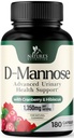 D-Mannose Supplement 1.350 mg mit Cranberry & Hibiscus - Effektive Fast-Acting, Flush die Verunreinigungen für natürliche Blase, Urinary Tract Health Support, für Frauen und Männer, Non-GMO, Vegan, 180 Kapseln