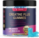 Totaria Creatine Monohydrate Gummie für Männer & Frauen 5000mg Zucker Kostenlose Vor-Workout-Ergänzung Kreatin für Muskelkraft, Muskel-Erbauer, Energie-Boost, Vegan, Blueberry Flavor, 120 Zähler