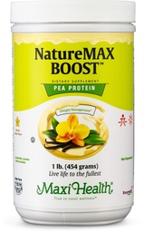 NatureMax BoostTM Pea Protein Pulver - Nahrungsergänzungsmittel - 20g Protein Pro Servieren - Natürliche Vanille Geschmack - Kosher Vitamin - 1lb