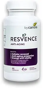 Resvence Resveratrol Ergänzung Kapseln - Antioxidans - Boost Immune System - Energie & Vitalität - Cellular Renewal - Unterstützt allgemeines Wohlbefinden - Resveratrol - Camu Camu - 60 Caps