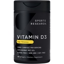 Sportforschung Vitamin D3 1000iu (25mcg) Infused with Coconut Oil ~ Immune & Bone Support ~ Non-GMO Verified, Soy & Gluten Free (360 Mini Liquid Softgels)