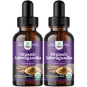 Natures Craft USDA Organic Ashwagandha Liquid Drops - Liquid Ashwagandha Root Extract for Stress and Mood Support - Tasty Adaptogenic Tincture Non GMO Vegan Gluten Alkohol und Sugar Free (2 Pack)