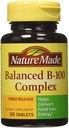 Nature Made B-100 Complex Time Release Tablets, 60 Zähler für Metabolische Gesundheit (Pack von 3)