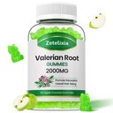 Bio Valerian Root Gummis, Kräuter-Ergänzung für Entspannung & Stimmungsunterstützung, Schlafgummis ohne Melatonin für Erwachsene, Vegan, Non-GMO, Apple Flavor, 60 Count