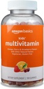 Basics Kids' Multivitamin, 190 Gummi, Orange, Kirsche & Erdbeere (vorher Solimo)