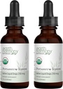 USDA Organic Potassium Iodide 250 mcg Liquid Supplement 2-Pack (1-Jahres-Versorgung) - Unterstützt die Schilddrüse und hilft Exposition & niedrige Niveaus von Iodin - Mehr Bioverfügbare Than Tabletten, Pillen - 1 Fl Oz