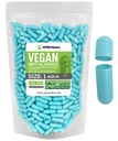 XPRS Nutra Größe 1 Leere Kapseln - 500 Graf Leere Vegan Kapseln - Vegetarische Pillen DIY Gemüse Kapsel Füllung- Veggie Pillen Kapseln für Do-It-Yourself Ergänzungen (Aqua)