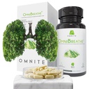 OMNIBREATHE Respiratory Wellness Lung Supplement, Quit Smoking Aid Support Quit Smoking, Lungs Detox für Raucher, mit Mullein Blatt Extrakt für Lunge Clear Mucus,60 Veg Kapseln