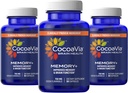 CocoaVia Memory+ Brain Supplement, 90 Tage, 750 mg Cocoa Flavanols, Memory & Brain Booster, Vegan, Pflanzenbasiert, Glutenfrei, 270 Kapseln