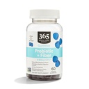 365 von Whole Foods Market, Probiotic + Fiber Gummies 2 Billion CFU, Natural Blue Raspberry Flavor, 60 ct